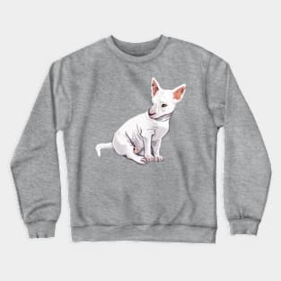 BULLTERRIER DOG WHITE PUP PUPPY Crewneck Sweatshirt